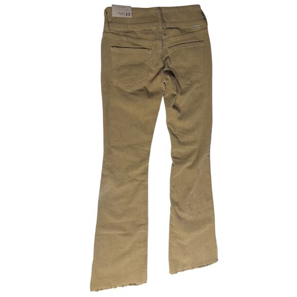 PacSun Corduroy Pants Women's 23 Tan High-Waisted Low Rise Bootcut Double-Button - Picture 7 of 9